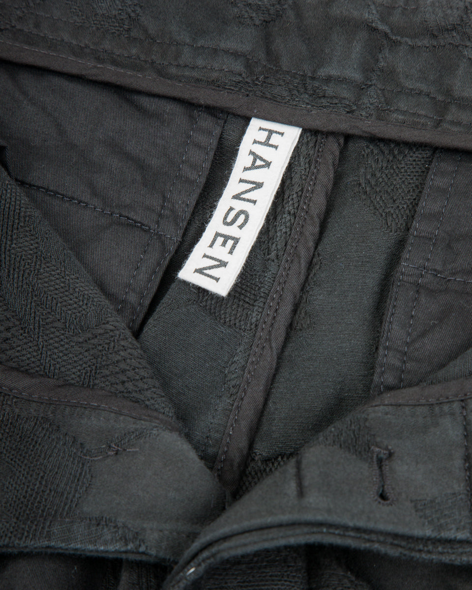 Hansen Bobby Wide Pleated Trousers - Black Flowers - Standard & Strange