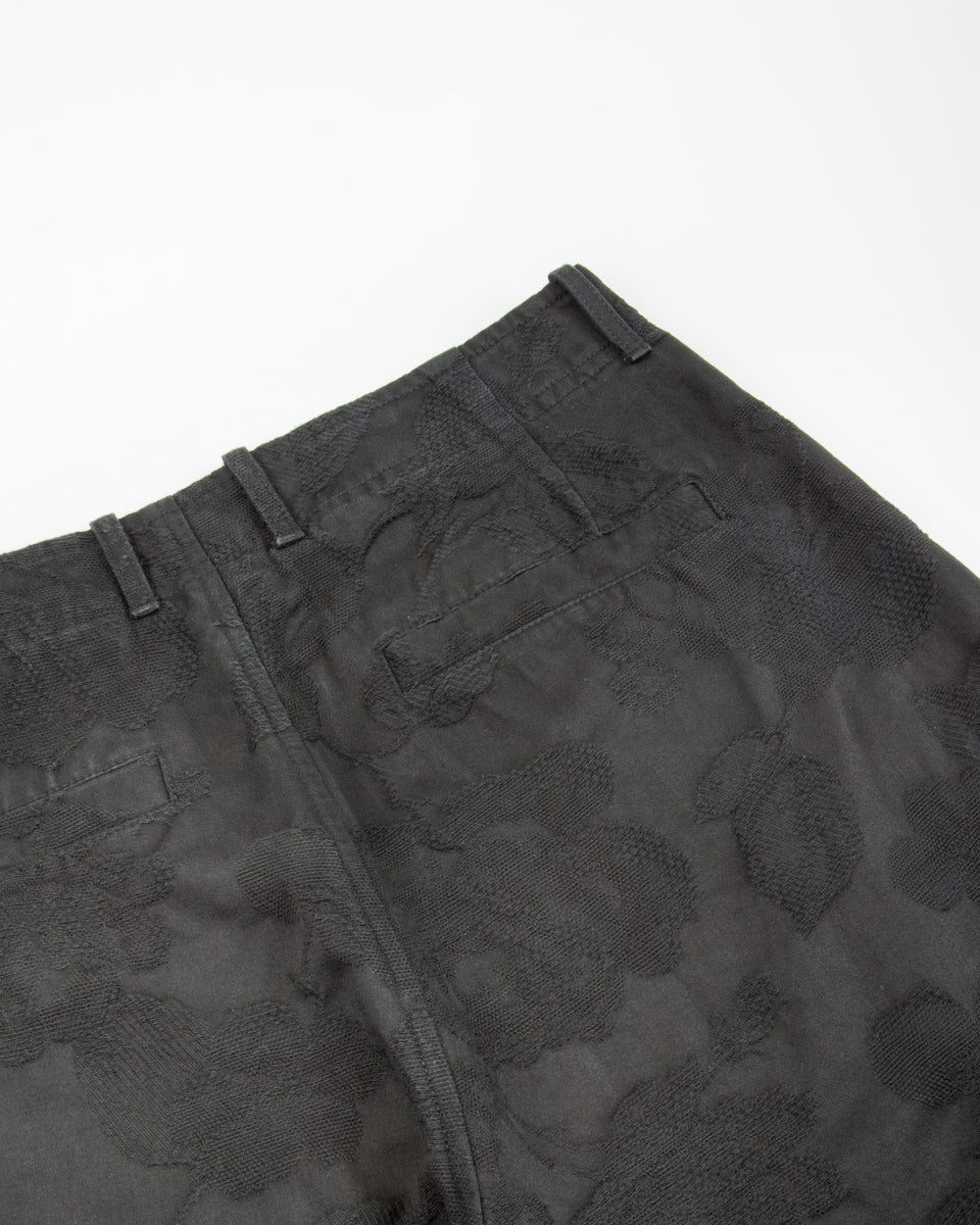 Hansen Bobby Wide Pleated Trousers - Black Flowers - Standard & Strange