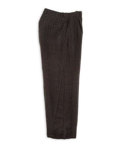 Hansen Bobby Wide Pleated Trousers - Black Gauze - Standard & Strange