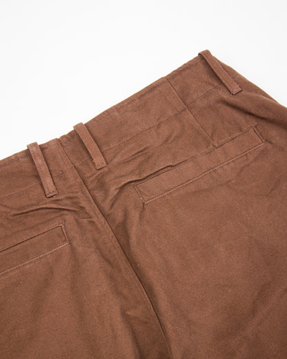 Hansen Bobby Wide Pleated Trousers - Chestnut Gabardine - Standard & Strange