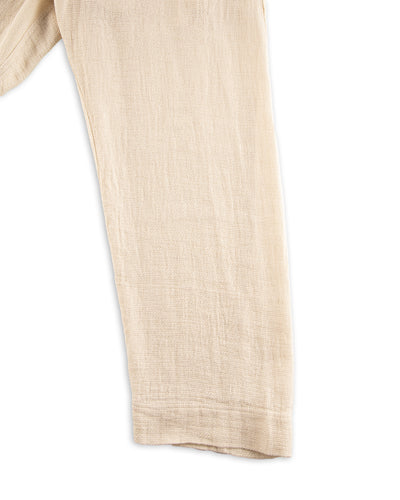 Hansen Bobby Wide Pleated Trousers - Off White Gauze - Standard & Strange