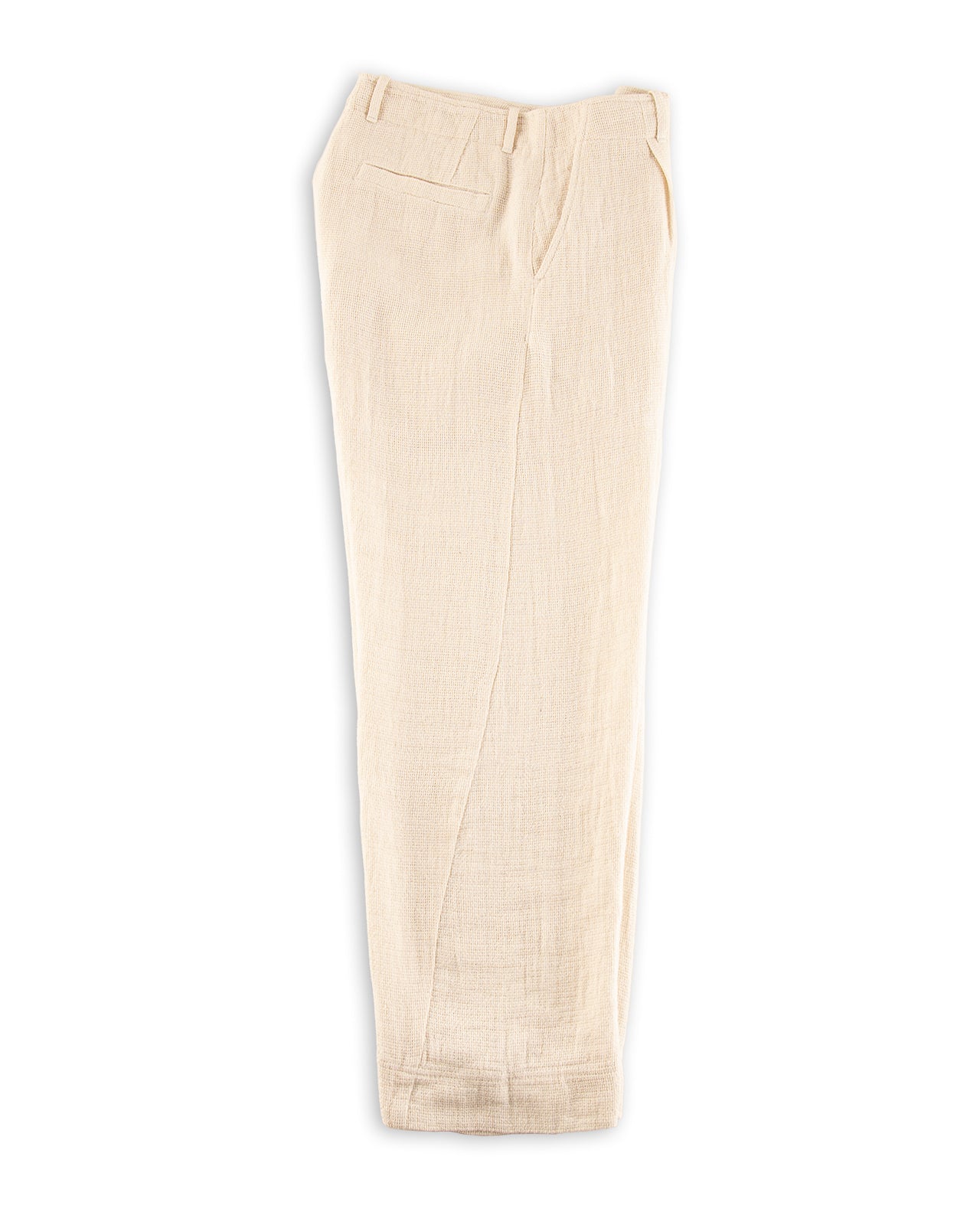 Hansen Bobby Wide Pleated Trousers - Off White Gauze - Standard & Strange
