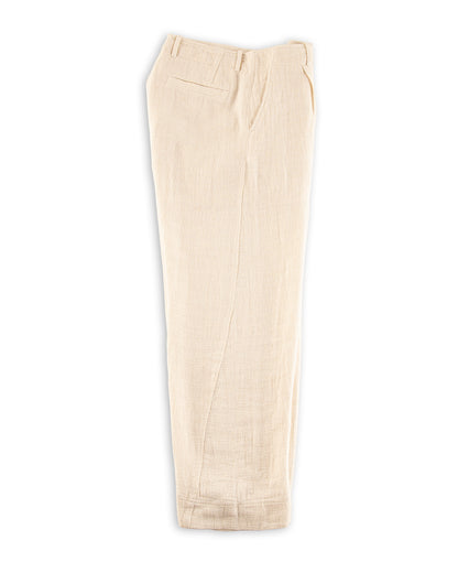 Hansen Bobby Wide Pleated Trousers - Off White Gauze - Standard & Strange