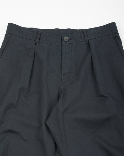 Hansen Karlo Wide Pleated Trouser - Black Drill - Standard & Strange