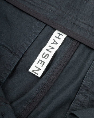 Hansen Karlo Wide Pleated Trouser - Black Drill - Standard & Strange