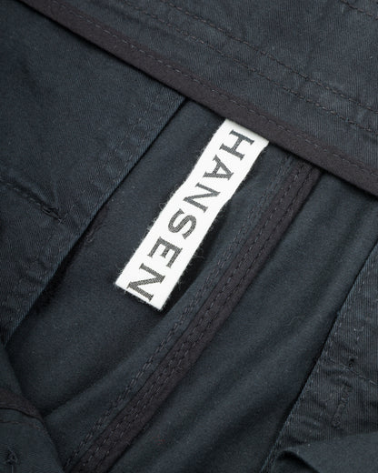 Hansen Karlo Wide Pleated Trouser - Black Drill - Standard & Strange