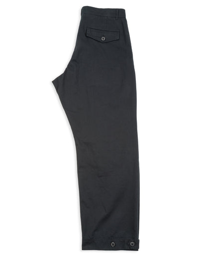 Hansen Karlo Wide Pleated Trouser - Black Drill - Standard & Strange