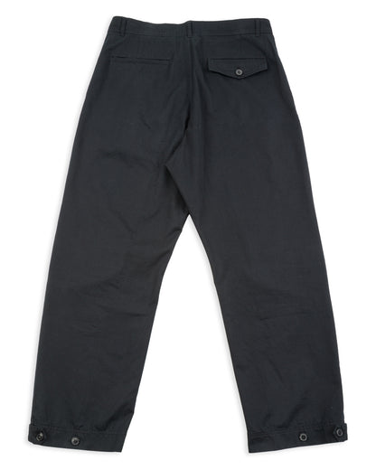 Hansen Karlo Wide Pleated Trouser - Black Drill - Standard & Strange