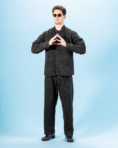 Hansen Refined Work Jacket - Black Flowers - Standard & Strange