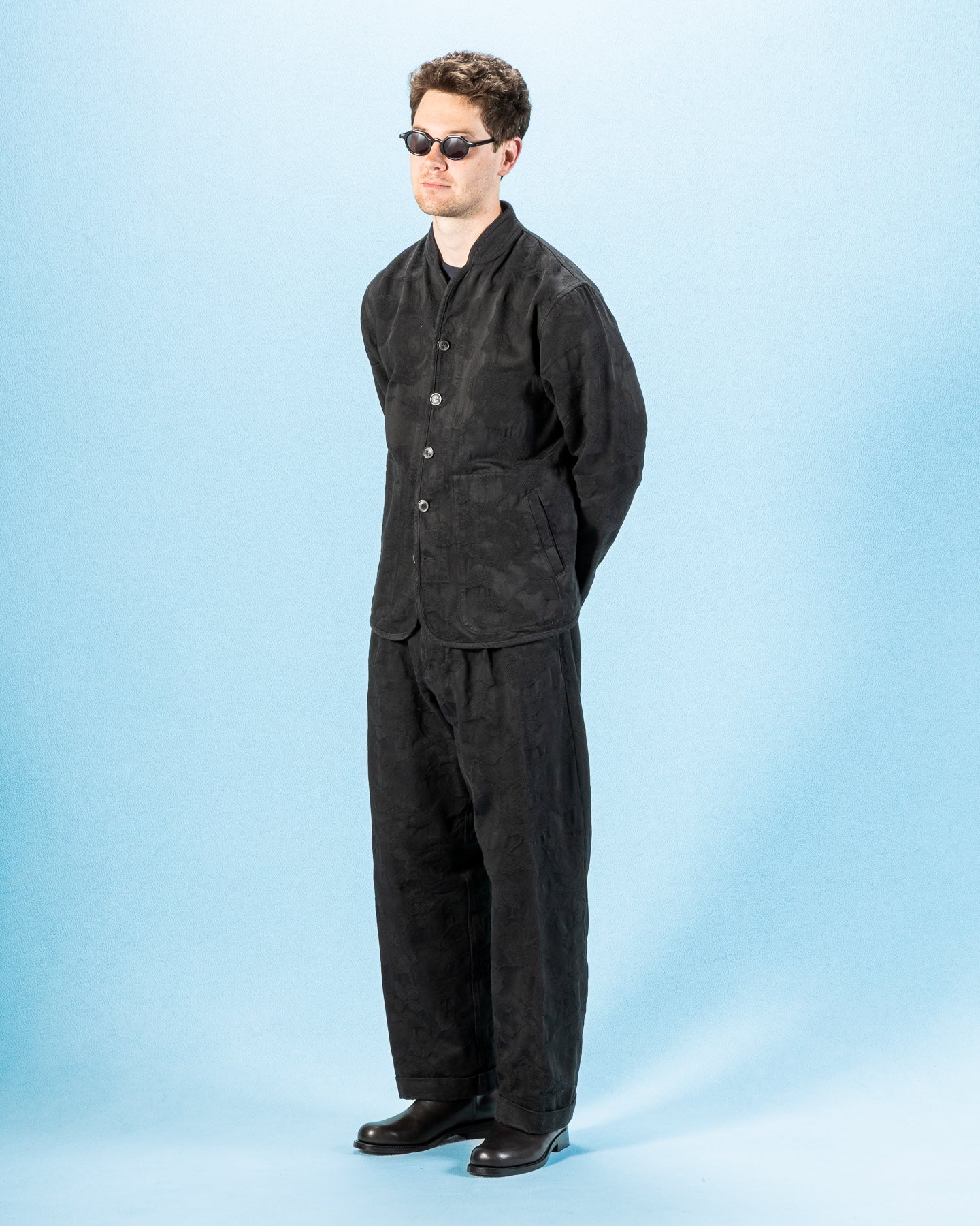 Hansen Refined Work Jacket - Black Flowers - Standard & Strange