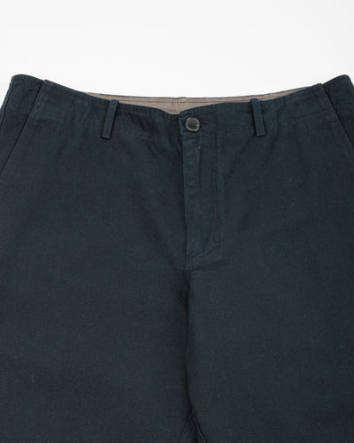 Hansen Trygve Wide Cut Cropped Trouser - Black Canvas - Standard & Strange