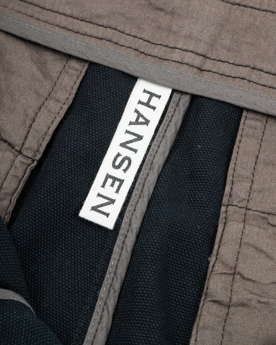 Hansen Trygve Wide Cut Cropped Trouser - Black Canvas - Standard & Strange