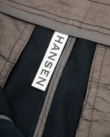 Hansen Trygve Wide Cut Cropped Trouser - Black Canvas - Standard & Strange