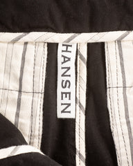 Hansen Bobby Wide Pleated Trousers - Black Brushed Cotton Drill - Standard & Strange