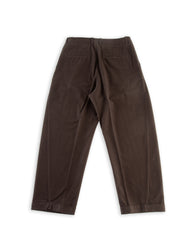 Hansen Bobby Wide Pleated Trousers - Black Moleskin - Standard & Strange