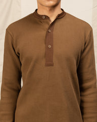 Hansen Hermann Long Sleeve Henley - Nut - Standard & Strange