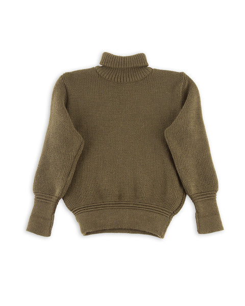 U Boat Roll Neck Sweater - Military Green