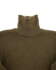 U Boat Roll Neck Sweater - Military Green