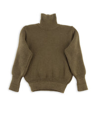 U Boat Roll Neck Sweater - Military Green