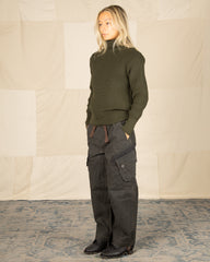 U Boat Roll Neck Sweater - Military Green