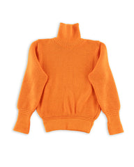 U Boat Roll Neck Sweater - Rescue Orange