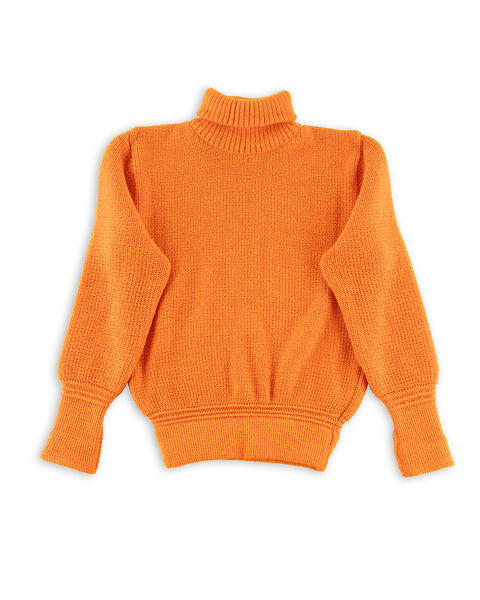 U Boat Roll Neck Sweater - Rescue Orange