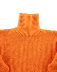 U Boat Roll Neck Sweater - Rescue Orange