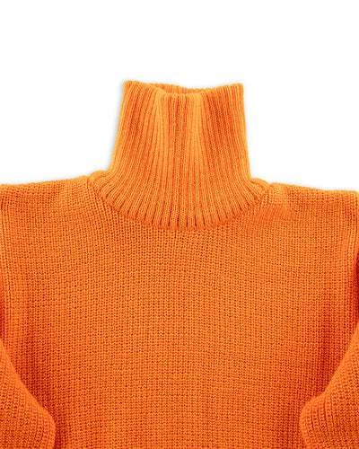 Heimat U Boat Roll Neck Sweater - Rescue Orange - Standard & Strange