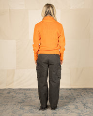 U Boat Roll Neck Sweater - Rescue Orange