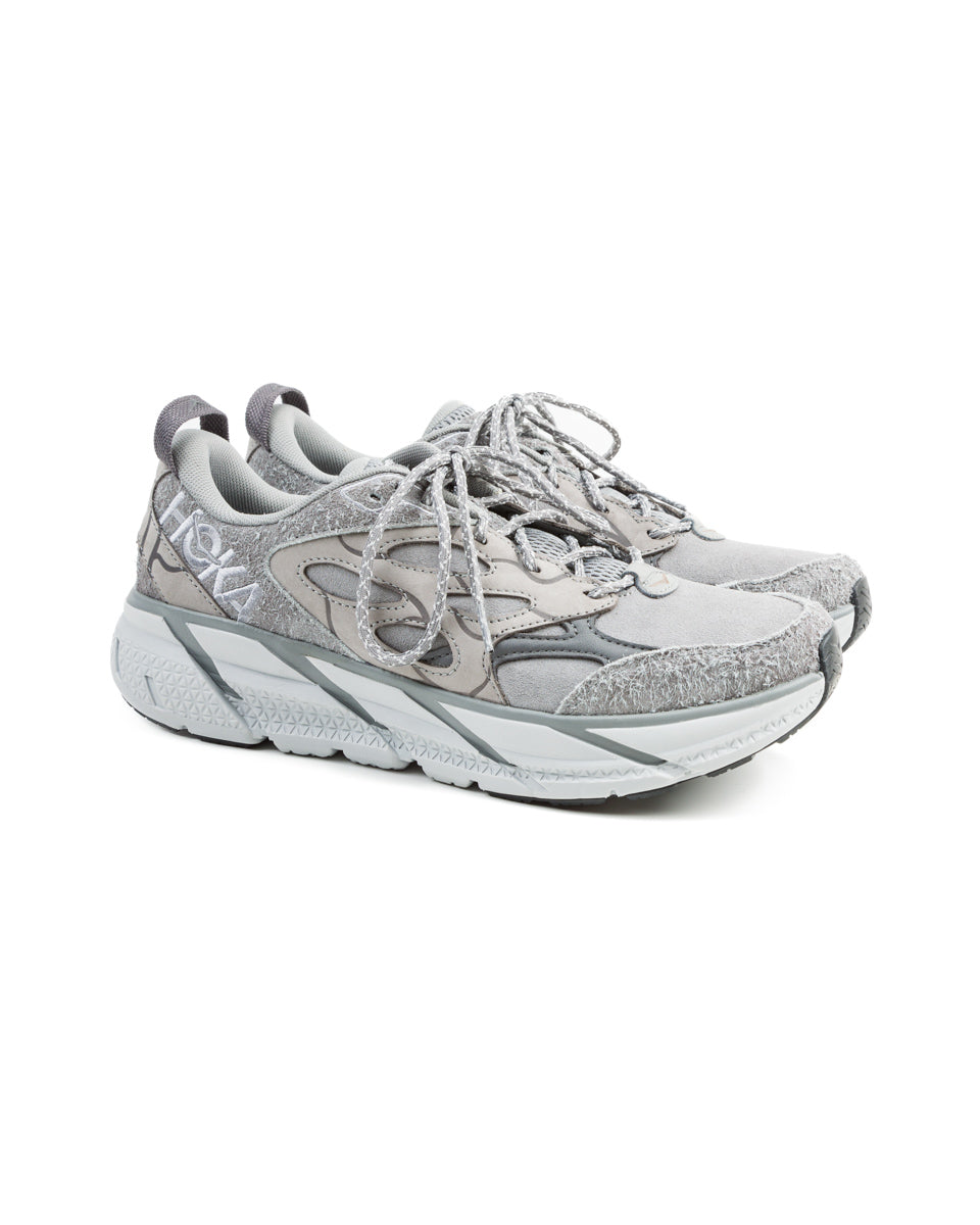 Hoka Clifton L Suede - Galactic Grey/Satellite Grey - Standard & Strange