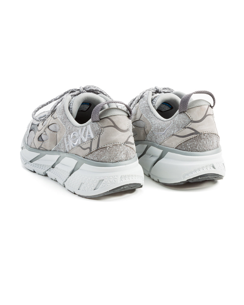 Hoka Clifton L Suede - Galactic Grey/Satellite Grey – Standard