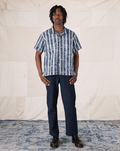 Indi + Ash Lake Camp Shirt Jac - Reversible Indigo Bold Stripe - Standard & Strange