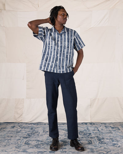 Indi + Ash Lake Camp Shirt Jac - Reversible Indigo Bold Stripe - Standard & Strange