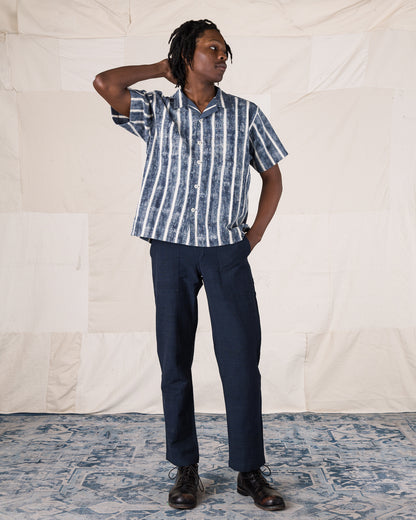 Indi + Ash Lake Camp Shirt Jac - Reversible Indigo Bold Stripe - Standard & Strange