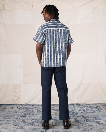 Indi + Ash Lake Camp Shirt Jac - Reversible Indigo Bold Stripe - Standard & Strange