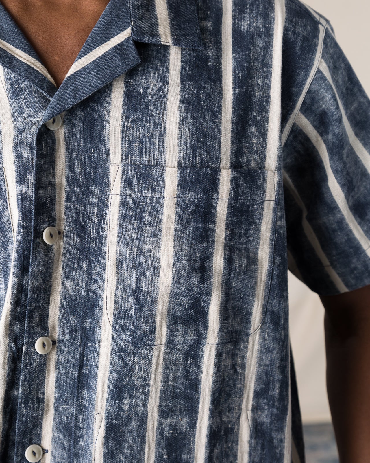 Indi + Ash Lake Camp Shirt Jac - Reversible Indigo Bold Stripe - Standard & Strange