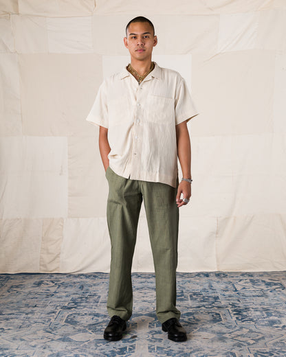 Indi + Ash Obelisk Pant - OD Green Handwoven Canvas - Standard & Strange