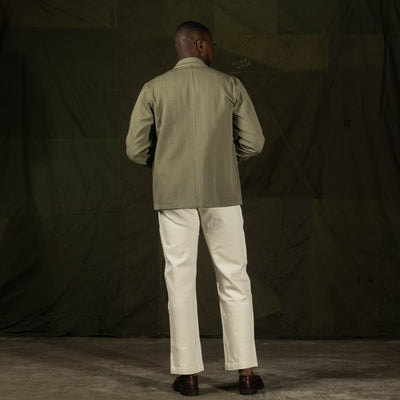 Indi + Ash Study Jacket - Handwoven OD Green Military HBT - Standard & Strange