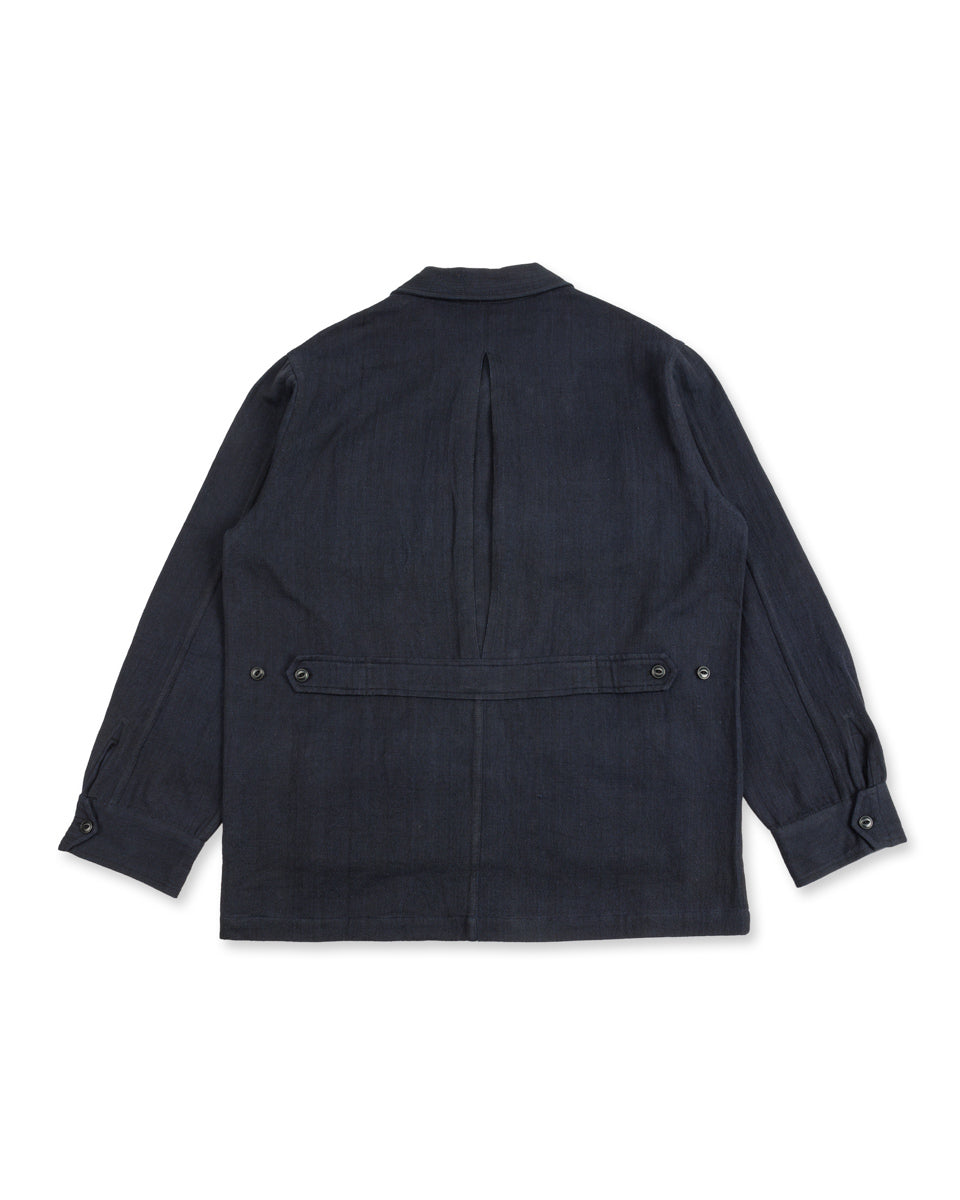 Indi + Ash 4-Pocket Dani Jacket - Handwoven Iron/Indigo Military HBT - Standard & Strange