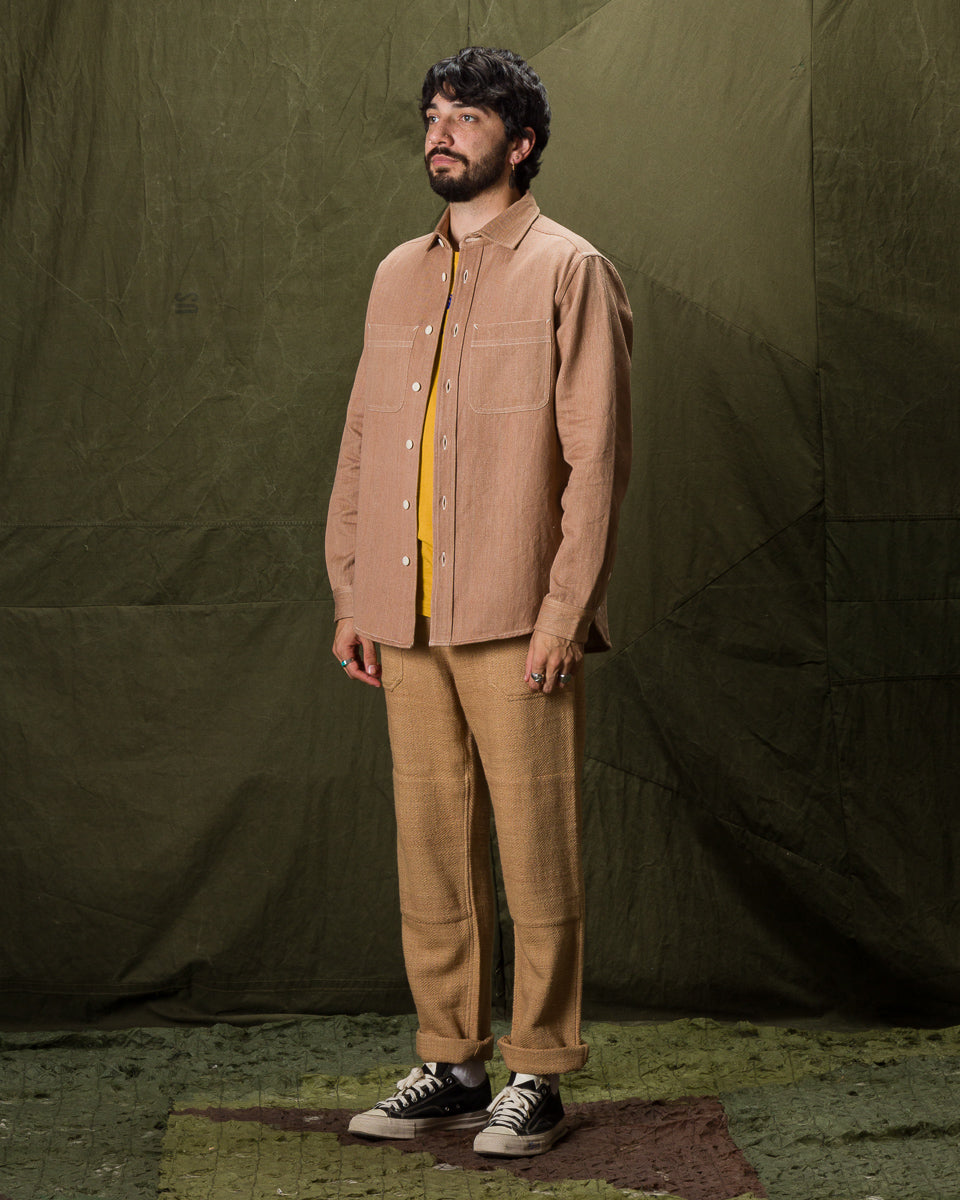 Indi + Ash Ames Workshirt - Handwoven Cutch Brown Denim - Standard & Strange