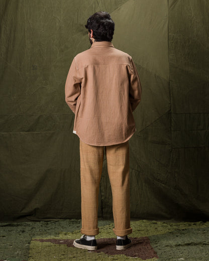 Indi + Ash Ames Workshirt - Handwoven Cutch Brown Denim - Standard & Strange