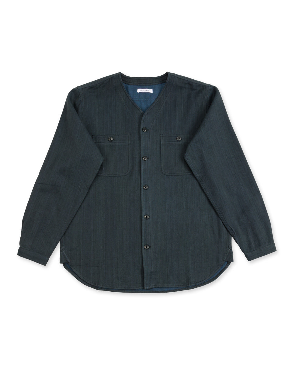 Indi + Ash Andrew Shirt - Handwoven Iron/Indigo Denim - Standard & Strange