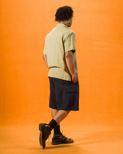 Indi + Ash Big Short - Iron/Indigo Powerloom Military HBT - Standard & Strange