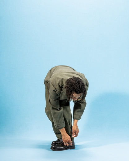 Indi + Ash Cropped Utility Jacket - Forest Green Crackle Enzyme Canvas - Standard & Strange