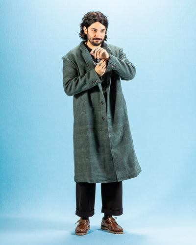 Indi + Ash George Coat - Handspun Midnight Teal/Iron Black HB - Standard & Strange