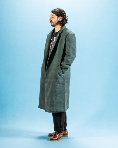 Indi + Ash George Coat - Handspun Midnight Teal/Iron Black HB - Standard & Strange