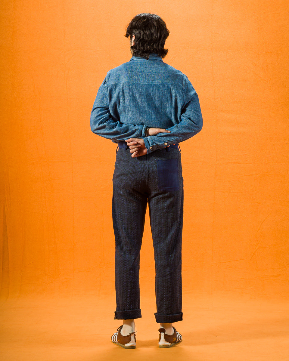 Indi + Ash Isaac Pant - Patchwork Iron/Indigo Spacedye - Standard & Strange