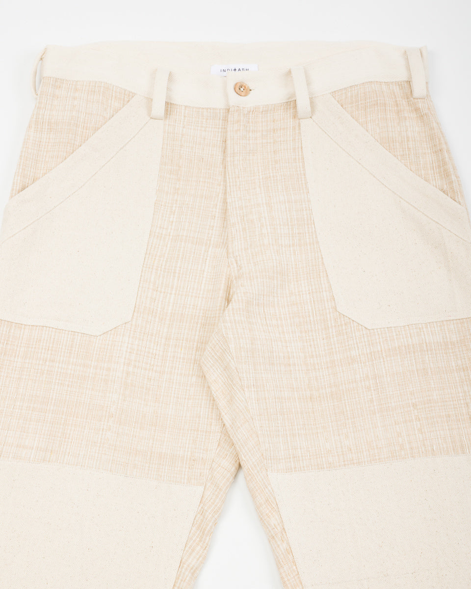 Indi + Ash Isaac Pant - Patchwork Natural/Oat Spacedye - Standard & Strange