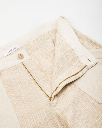 Indi + Ash Isaac Pant - Patchwork Natural/Oat Spacedye - Standard & Strange