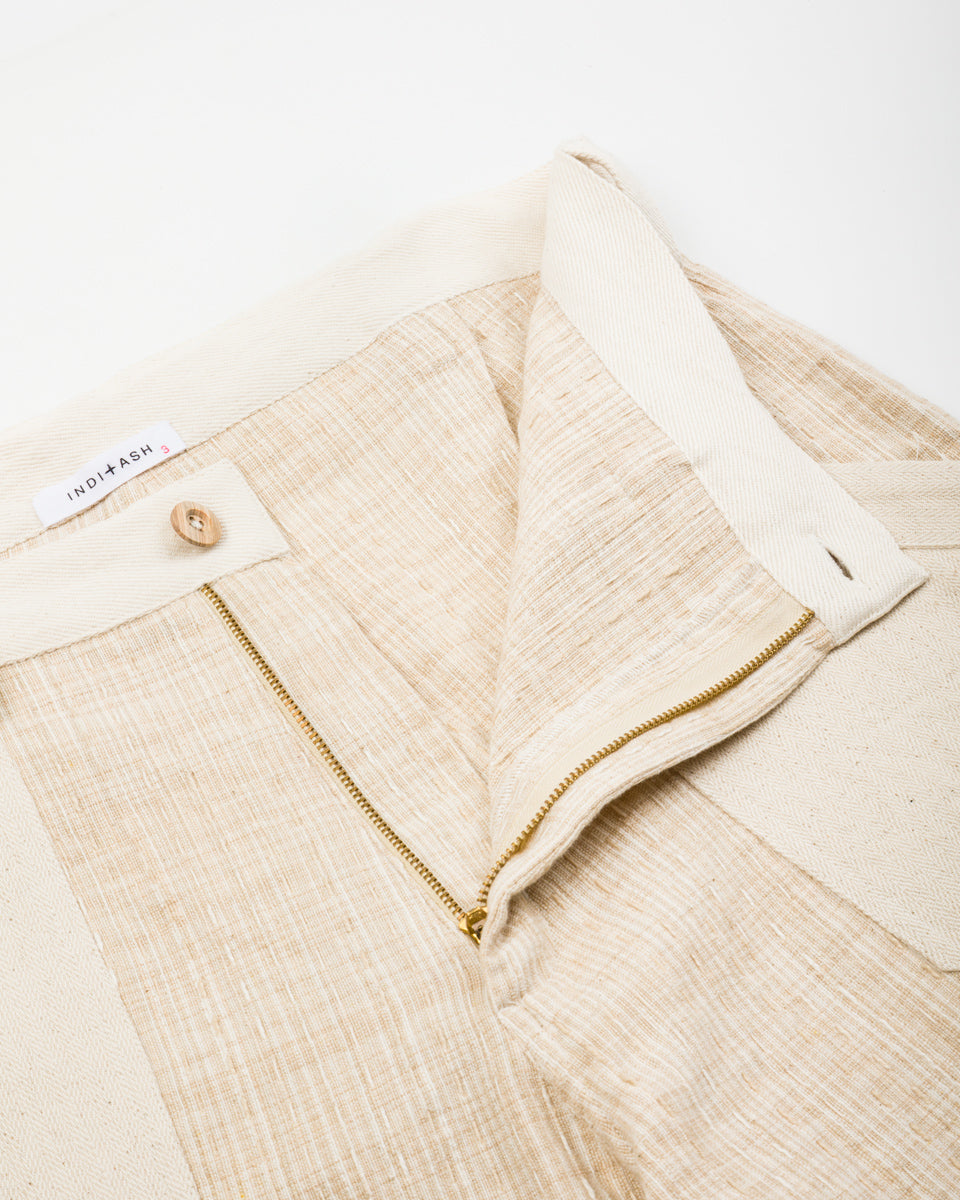 Indi + Ash Isaac Pant - Patchwork Natural/Oat Spacedye - Standard & Strange